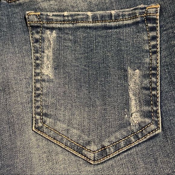 I & M Jeans High-Rise Kylie Frayed Shorts Large Distressed High Waist - Picture 5 of 12